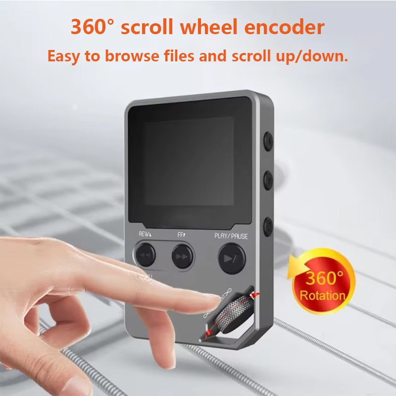 Bluetooth MP3 Player with 50-Hour Battery Life – 8GB No TF Card