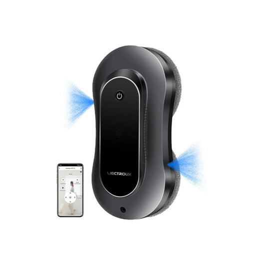 Window Cleaning Robot with Dual Water Spray and Laser Sensor Control via App – Cleaning Robot Black with Remote