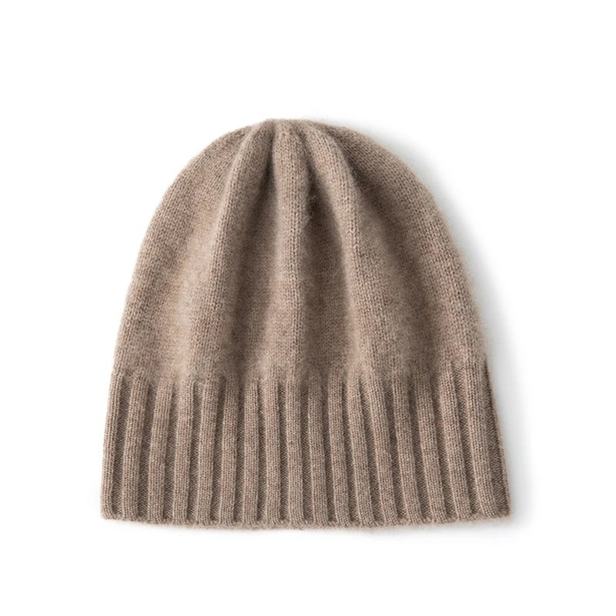 Soft Winter Beanie Hat for Women - Knitted Cashmere Warmth – Camel