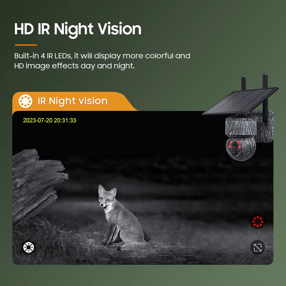 4G Solar Outdoor Wildlife and Security Camera