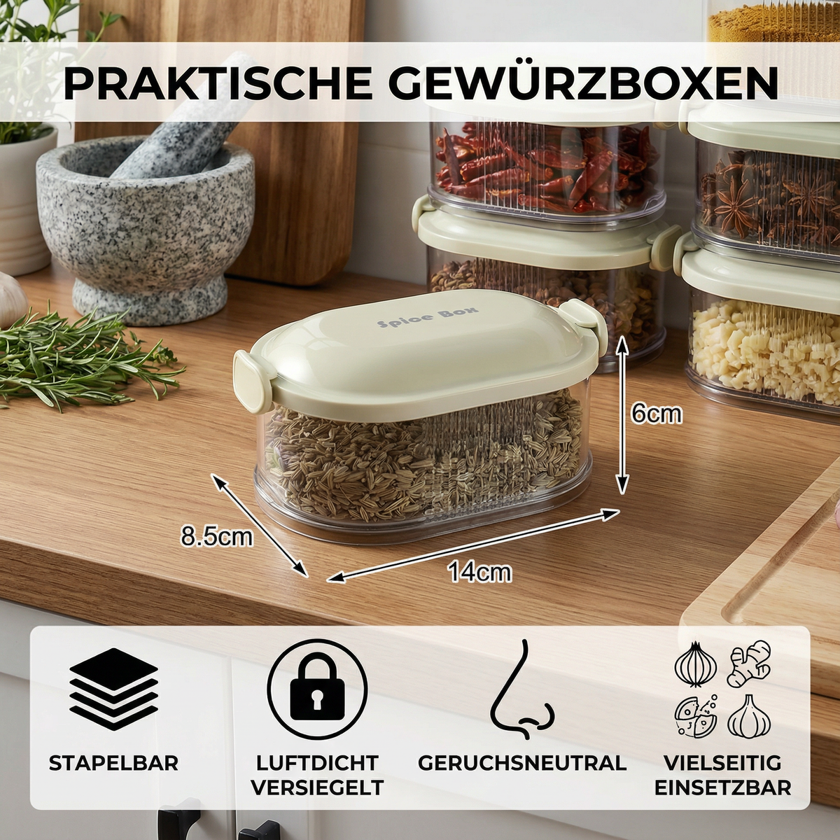 Convenient Spice Storage Boxes