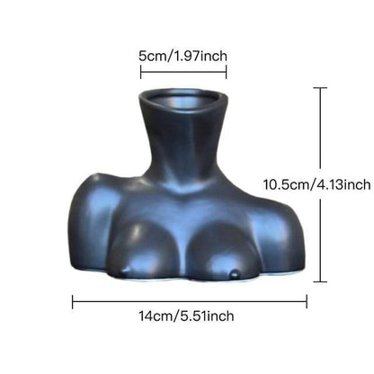 Floral Vase for Torso Design – Schwarz