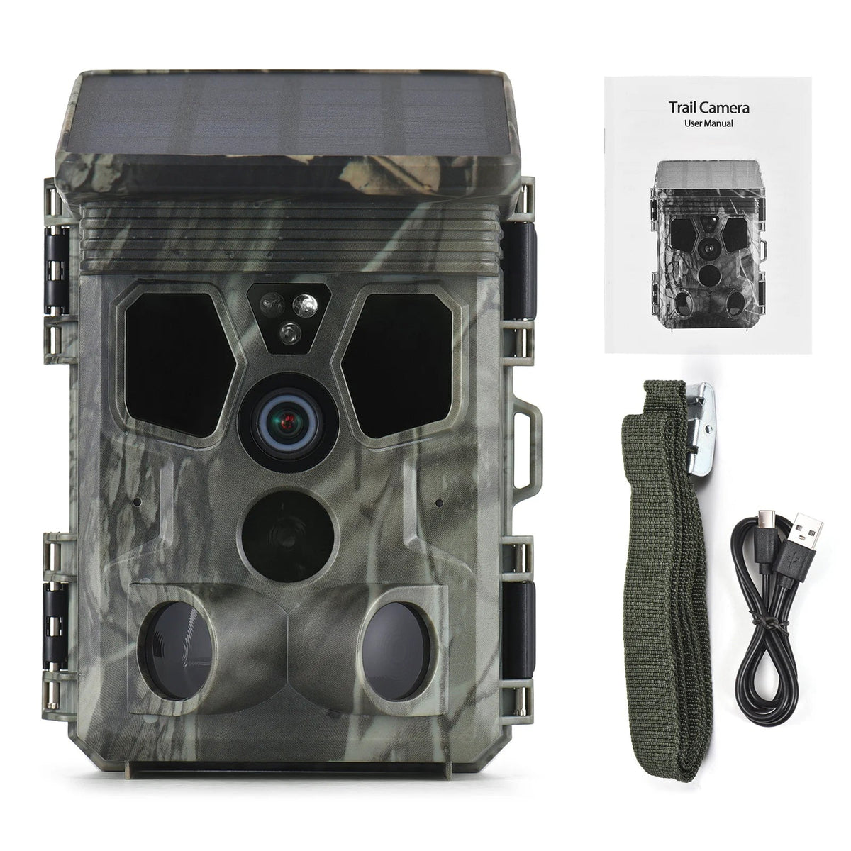 50MP 4K Solar Trail Camera for Wildlife Monitoring