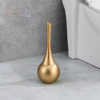 Sleek Shine Toilet Cleaning Brush – Golden Elegance