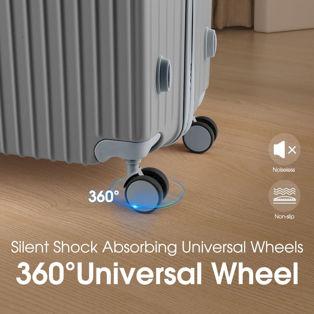 Durable 28" Travel Suitcase with Smooth-Gliding Wheels & Security Lock