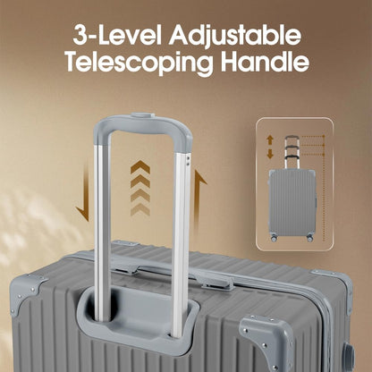 Durable 28" Travel Suitcase with Smooth-Gliding Wheels & Security Lock